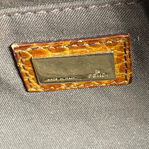 FENDI Crocodile Embossed Trim Zucca Chef Tote Bag - Picture 12 of 16